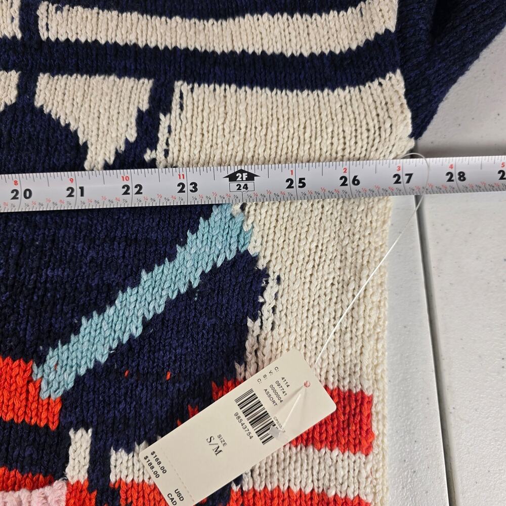 NWT Maeve x Anthropologie Nautical Buoy Whale Cardigan Sweater. Sz S/M. - Picture 8 of 12